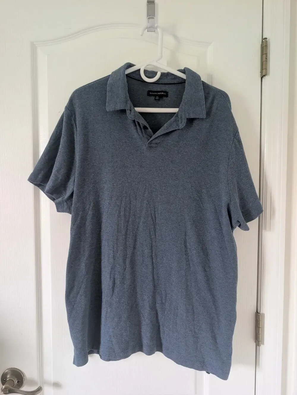 Banana Republic Mens Navy Blue Polo Shirt 100% Cotton Size X Large